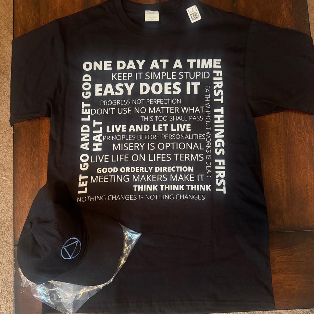 NWT Bundle - Men’s Black AA T-Shirt (medium) & Hat